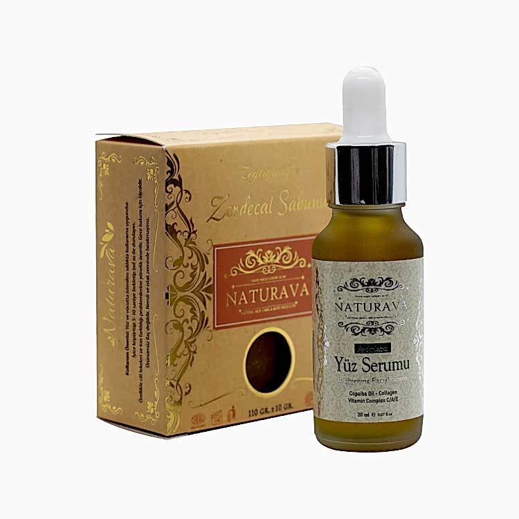Naturava Aydınlatıcı Doğal Yüz Serumu Zerdeçal Sabunu İkili Set