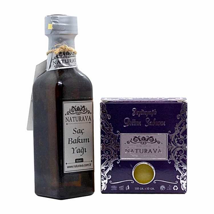 Naturava Doğal Saç Bakım Yağı Bıttım Sabunu İkili Set	