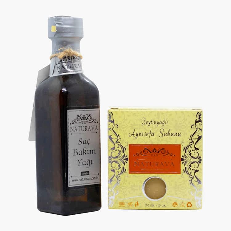 Naturava Doğal Saç Bakım Yağı Aynısefa Sabunu İkili Set	