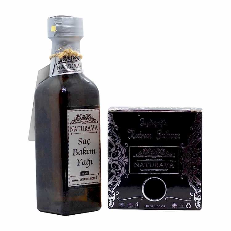 Naturava Doğal Saç Bakım Yağı Katran Sabunu İkili Set	